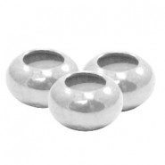 DQ Metal bead disc 6x3mm with rubber inside Antique silver